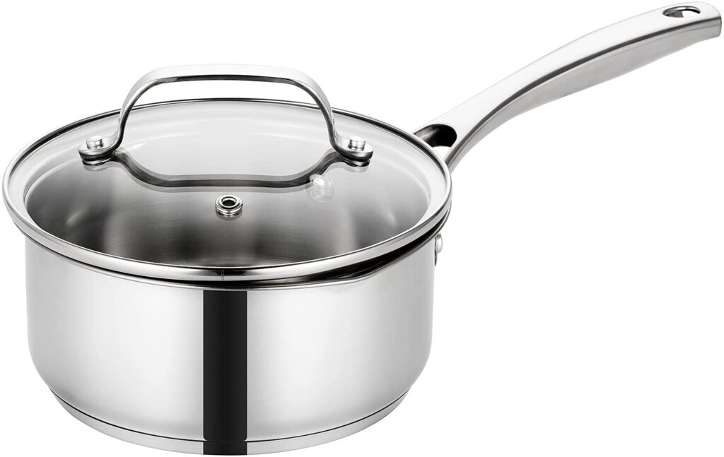 Stainless steel saucepan